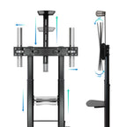 TooQ Ares Soporte de Suelo con Ruedas con Regulación de Altura para Pantallas 60"-100" - imagen 3