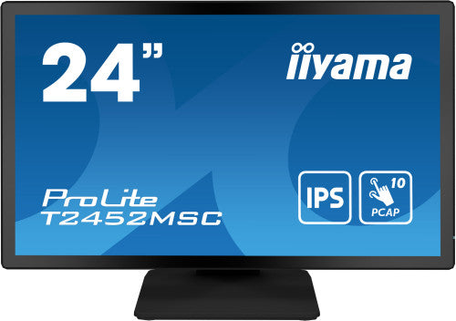 Iiyama MONITOR IIYAMA 24" TACTIL CAPACITIVO T2452MSC-B1, IPS, 14 MS, HDMI, USB, DISPLAYPORT, ALT, REG INCL 90º, VESA 100 x 100 - imagen 1