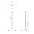 TROLLEY, FIXED INSTALLATION, FOR FLAT PANELS MAX. 65 INCH, 60 KG - imagen 1