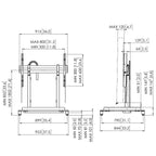 VOGELS RISE 5108 MOTORIZED DISPLAY LIFT FLOOR STAND 80 BLACK (RISE5108 ) - imagen 2