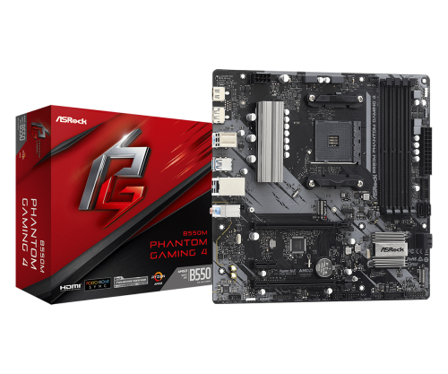Asrock B550M Phantom Gaming 4 AMD B550 Zócalo AM4 micro ATX - imagen 1