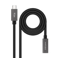 Nanocable Cable Prolongador USB-C 3.2 Gen2x2 20Gbps 3A, 4K/60Hz, USB-C/M-USB-C/H, Negro, 2 m - imagen 1