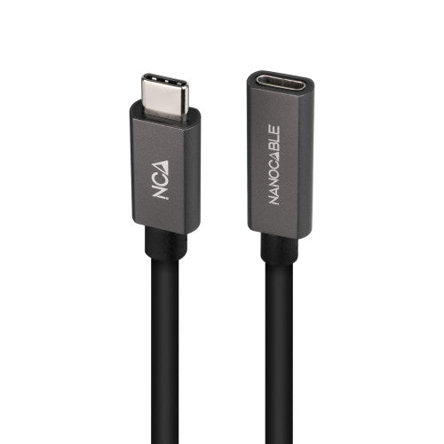 Nanocable Cable Prolongador USB-C 3.2 Gen2x2 20Gbps 3A, 4K/60Hz, USB-C/M-USB-C/H, Negro, 2 m - imagen 3