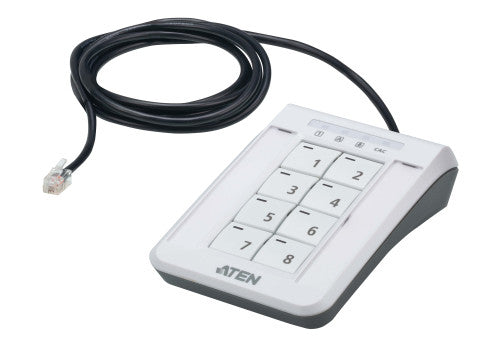 ATEN 2XRT-0021G otro dispositivo de entrada Teclado RJ-11 Negro, Gris, Blanco
