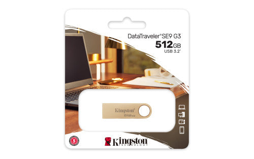 Kingston Technology DataTraveler SE9 G3 unidad flash USB 512 GB USB tipo A 3.2 Gen 1 (3.1 Gen 1) Oro - imagen 3