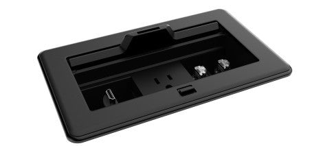 CRESTRON FLIPTOP FT2 SERIES CABLE MANAGEMENT SYSTEM, 202 SIZE, MECHANICAL, PASS-THROUGH LID, BLACK (FT2-202-MECH-PTL-B) 6511668 - imagen 1