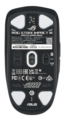 ASUS ROG Strix Impact III Wireless ratón Ambidextro RF Wireless + Bluetooth Óptico 36000 DPI - imagen 2