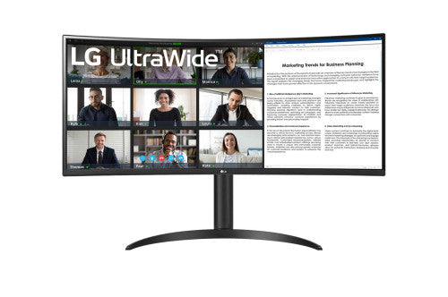 LG MONITOR (34WR55QC-B) CURVO ULTRAWIDE 34" / PANTALLA WQHD HDR10 / 3440 X 1440 / FRECUENCIA 100 HZ / USB TYPE-C / NEGRO - imagen 3