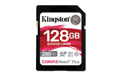Kingston Technology Canvas React Plus 128 GB SDXC UHS-II Clase 10 - imagen 1