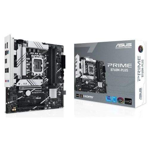 Asus PLACA ASUS PRIME B760M-PLUS,INTEL,1700,B760,4DDR5,128GB,HDMI+DP,4SATA+2M.2,5USB 3.2+1USB-C,2.5GB,MATX - imagen 1