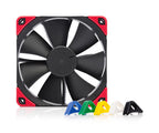 NOCTUA VENTILADOR CAJA NF-F12-PWM CH.BK.S, NF-F12 PWM CHROMAX.BLACK.SWAP, 120MM, 120X120X25MM, 12V, 1500RPM/300RPM, 22,4 DB(A), 93,4 M3/H, 2,61 MM H2O, 4 PINES, 6 COLORES - imagen 1