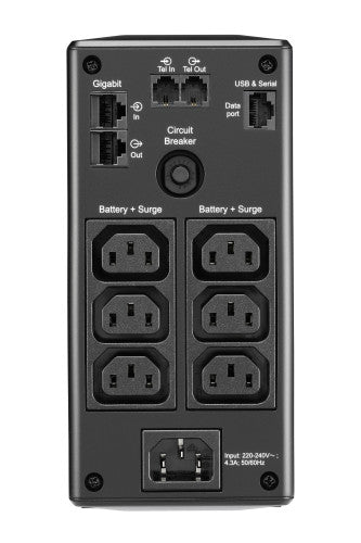 APC BR900MI sistema de alimentación ininterrumpida (UPS) Línea interactiva 0,9 kVA 540 W 6 salidas AC - imagen 2