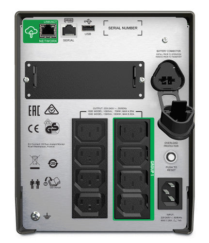 APC SMT1000IC sistema de alimentación ininterrumpida (UPS) Línea interactiva 1 kVA 700 W 8 salidas AC - imagen 2