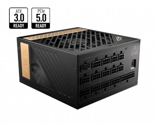 MSI MEG AI1300P PCIE5 unidad de fuente de alimentación 1300 W 24-pin ATX ATX Negro - imagen 1