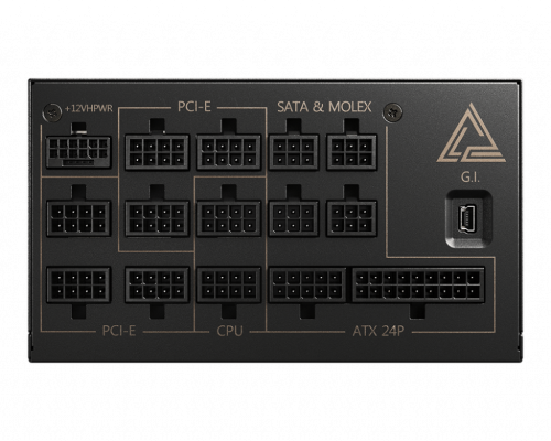 MSI MEG AI1300P PCIE5 unidad de fuente de alimentación 1300 W 24-pin ATX ATX Negro - imagen 2