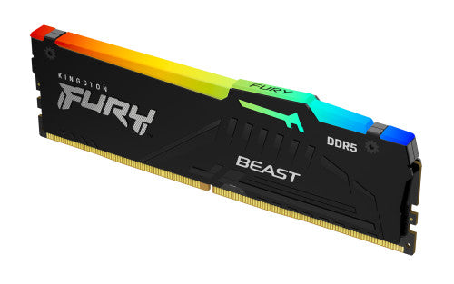 Kingston MEMORIA KINGSTON 16GB 6400MT/S DDR5 CL32 FURY BEAST RGB EXPO - KF564C32BBEA-16 - imagen 1