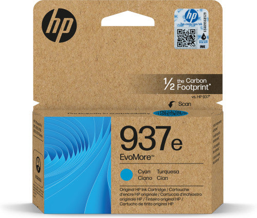 HP Cartucho de Tinta Original EvoMore 937e cian