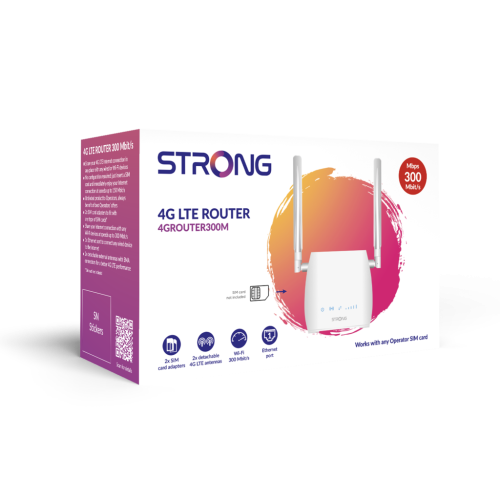 Strong 300M router inalámbrico Ethernet rápido Banda única (2,4 GHz) 4G Blanco - imagen 3