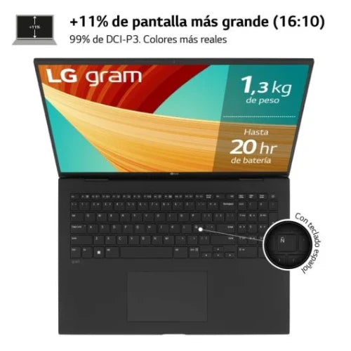 LG PORTATIL GRAM, 17", I7, 16 GB RAM, 512 SSD, WIFI 6 - imagen 2
