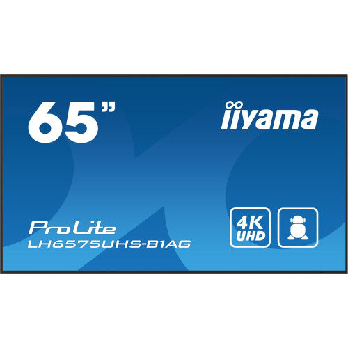 Iiyama MONITOR IIYAMA 65" (LH6575UHS-B1AG)3840X2160, UHD IPS PANEL, OPERACION 24/7 500CD/M, LANDSCAPE PORTRAIT, SIGNAL FAILOVER, SPEAKERS 2X 10W, MULTIPLE INPUTS (DVI-I (VGA), HDMI 3X), DP-OUT , USB 2.0 X2, WIFI, LAN, MEDIA PLAY USB PORT, CONTROL LAN / RS - imagen 2