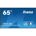 Iiyama MONITOR IIYAMA 65" (LH6575UHS-B1AG)3840X2160, UHD IPS PANEL, OPERACION 24/7 500CD/M, LANDSCAPE PORTRAIT, SIGNAL FAILOVER, SPEAKERS 2X 10W, MULTIPLE INPUTS (DVI-I (VGA), HDMI 3X), DP-OUT , USB 2.0 X2, WIFI, LAN, MEDIA PLAY USB PORT, CONTROL LAN / RS - imagen 2