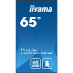 Iiyama MONITOR IIYAMA 65" (LH6575UHS-B1AG)3840X2160, UHD IPS PANEL, OPERACION 24/7 500CD/M, LANDSCAPE PORTRAIT, SIGNAL FAILOVER, SPEAKERS 2X 10W, MULTIPLE INPUTS (DVI-I (VGA), HDMI 3X), DP-OUT , USB 2.0 X2, WIFI, LAN, MEDIA PLAY USB PORT, CONTROL LAN / RS - imagen 3