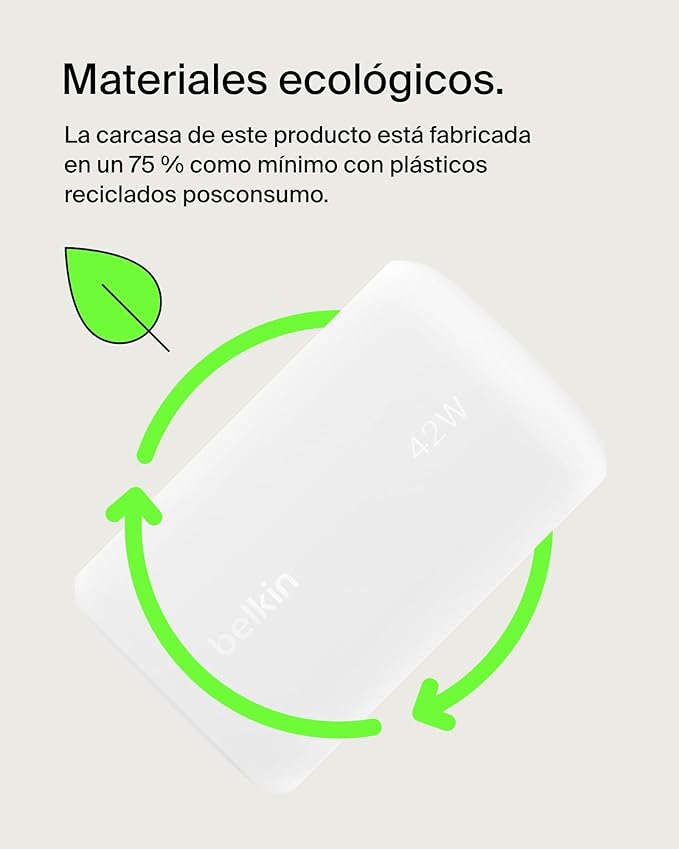 Belkin BOOSTCHARGE™ 42W - 30W USB-C PD PPS + 12W USB-A DUAL WALL CHARGE - imagen 2
