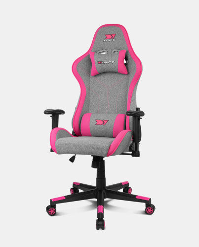 DRIFT DR90 PRO Silla para videojuegos de PC Asiento acolchado Gris, Rosa - imagen 1