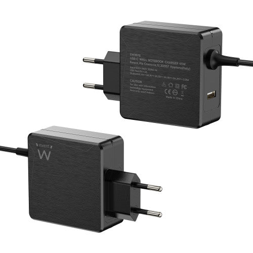 Ewent EW3978 cargador de dispositivo móvil Portátil Negro Corriente alterna Carga rápida Interior - imagen 2
