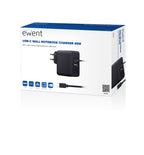 Ewent EW3979 cargador de dispositivo móvil Portátil Negro Corriente alterna Carga rápida Interior - imagen 3