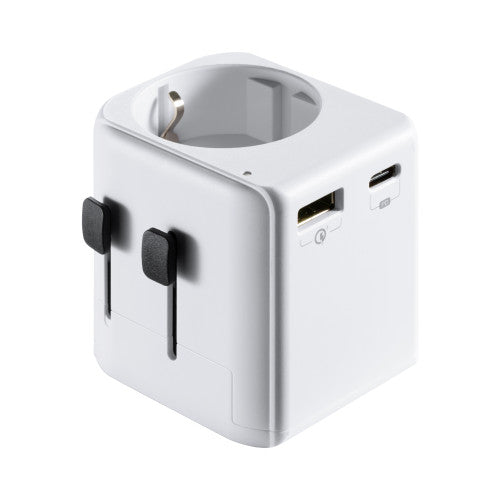 Ewent EW1472 adaptador de enchufe eléctrico Universal Blanco - imagen 1