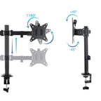 TooQ Soporte de Mesa para 2 Pantallas 17"-27", Negro - imagen 2