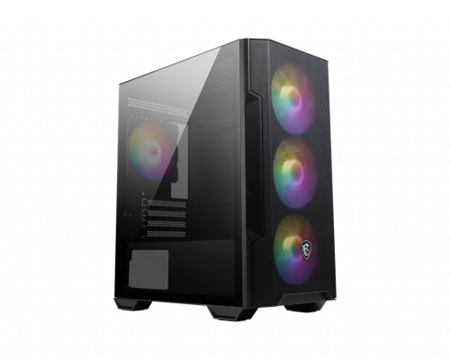 MSI MAG FORGE M100R carcasa de ordenador Midi Tower Negro, Transparente - imagen 1