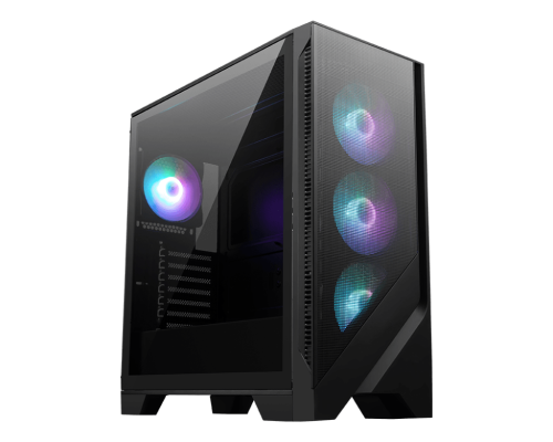 MSI MAG FORGE 320R AIRFLOW carcasa de ordenador Micro Torre Negro, Transparente - imagen 1