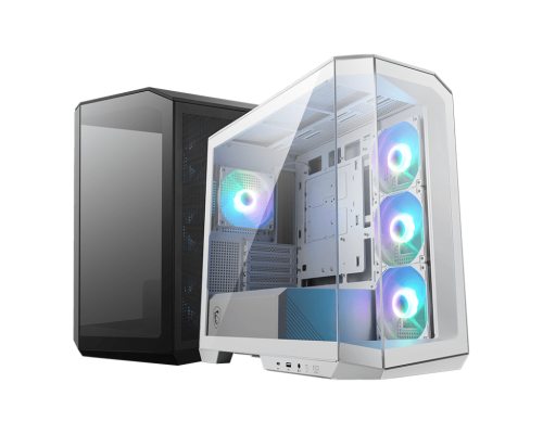 MSI CAJA MSI MAG PANO M100R PZ,2X2.5"+1X2.5"/3.5”+1X3.5”,3X120MM+1X120MM (ARGB),1XUSB3.2+1USB3.2 TYPE C+AUDIO+MICRO,MID TOWER,NEGRA (ADMITE PLACA ZERO) - imagen 3