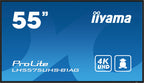 Iiyama MONITOR IIYAMA 55" (LH5575UHS-B1AG) 3840X2160, UHD IPS PANEL,OPERACION 24/7, 500CD/M, LANDSCAPE PORTRAIT, SIGNAL FAILOVER, SPEAKERS 2X 10W, MULTIPLE INPUTS (DVI-I (VGA), HDMI 3X), DP-OUT, USB 2.0 X2, WIFI, LAN, MEDIA PLAY USB PORT, CONTROL LAN / RS - imagen 1