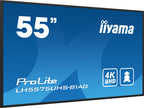 Iiyama MONITOR IIYAMA 55" (LH5575UHS-B1AG) 3840X2160, UHD IPS PANEL,OPERACION 24/7, 500CD/M, LANDSCAPE PORTRAIT, SIGNAL FAILOVER, SPEAKERS 2X 10W, MULTIPLE INPUTS (DVI-I (VGA), HDMI 3X), DP-OUT, USB 2.0 X2, WIFI, LAN, MEDIA PLAY USB PORT, CONTROL LAN / RS - imagen 3