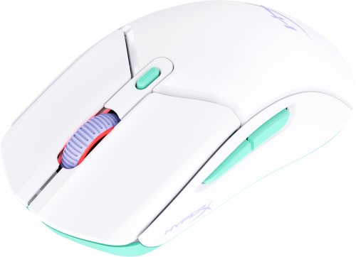 HyperX HP HyperX Pulsefire Haste 2 Core inalámbricos: ratón gaming (blanco/verde/púrpura) - imagen 2