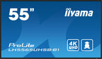 Iiyama MONITOR IIYAMA 55" , UHD IPS PANEL, HAZE 1%, 800CD/M, HORIZ Y VERT, SIGNAL FAILOVER, MM 2X 10W, HDMI 2X, DP, USB 2.0 X2, WIFI, LAN, MEDIA PLAY USB PORT, CONTROL LAN / RS232C, IISIGNAGE2 (CMS/DMS), E-SHARE, ANDROID 11 OS, 24/7 OPERATION, VESA (400X - imagen 1
