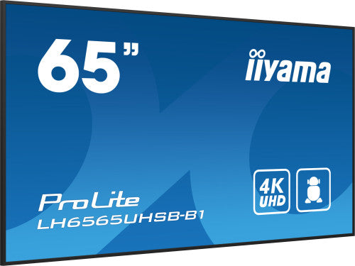 Iiyama MONITOR IIYAMA 65" , UHD IPS PANEL, HAZE 1%, 800CD/M, HORIZ Y VERT, SIGNAL FAILOVER, MM 2X 10W, HDMI 2X, DP, USB 2.0 X2, WIFI, LAN, MEDIA PLAY USB PORT, CONTROL LAN / RS232C, IISIGNAGE2 (CMS/DMS), E-SHARE, ANDROID 11 OS, 24/7 OPERATION, VESA (400X - imagen 3