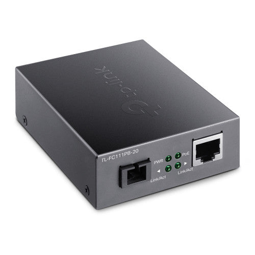 TP-Link Conversor de Medios FC111PB-20 WDM Bi-Direccional 10/100 Mbps PoE - imagen 2