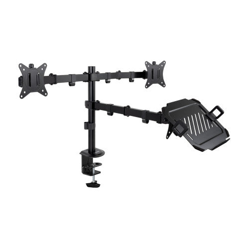 TooQ Soporte de Mesa para 2 Pantallas 17"-32" y Portátil, Negro - imagen 1