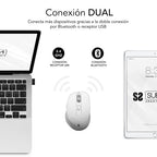 SUBBLIM Ratón CURVE ERGO DUAL MOUSE BATTERY BLACK - imagen 2