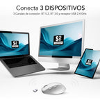 SUBBLIM Ratón CURVE ERGO DUAL MOUSE BATTERY BLACK - imagen 3