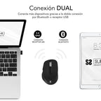 SUBBLIM Ratón CURVE ERGO DUAL MOUSE BATTERY BLACK - imagen 2