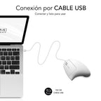 SUBBLIM Ratón GLIDE VERTICAL ERGO WIRED MOUSE WHITE - imagen 2