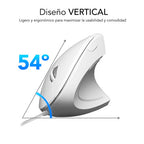 SUBBLIM Ratón GLIDE VERTICAL ERGO WIRED MOUSE WHITE - imagen 3