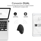 SUBBLIM Ratón GLIDE VERTICAL ERGO DUAL MOUSE BATTERY BLACK - imagen 2