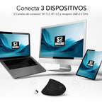 SUBBLIM Ratón GLIDE VERTICAL ERGO DUAL MOUSE BATTERY BLACK - imagen 3