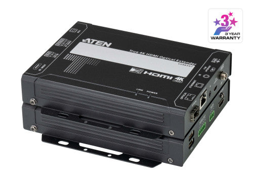 ATEN Extensor óptico HDMI True 4K (4K@300m (K1, MM) / 10km (K2, SM))